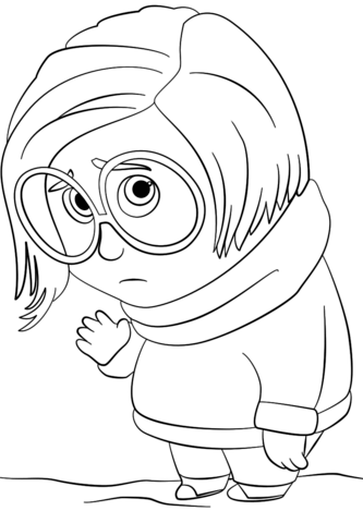 Inside Out Sadness Coloring Page